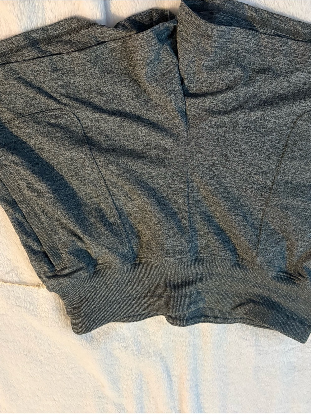 High-Rise Athletic Shorts in Charcoal Gray